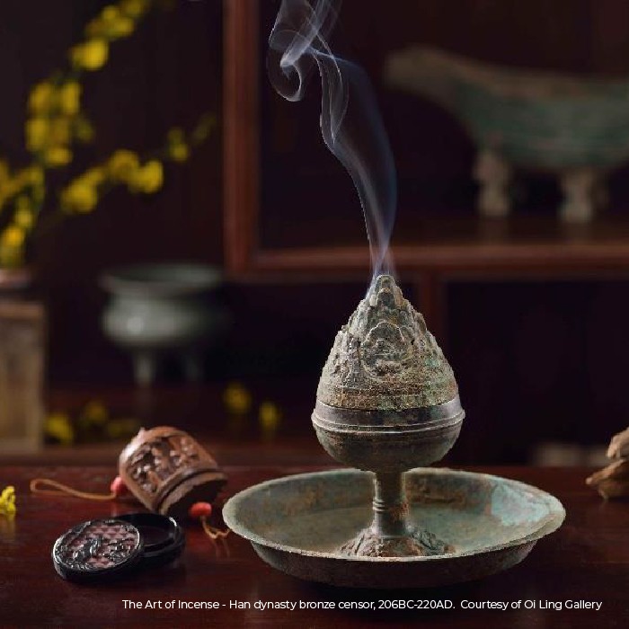 The art of tea drinking and the art of using aromatics and incense
